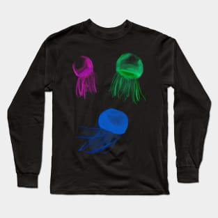 Jellyfish Watercolor Long Sleeve T-Shirt